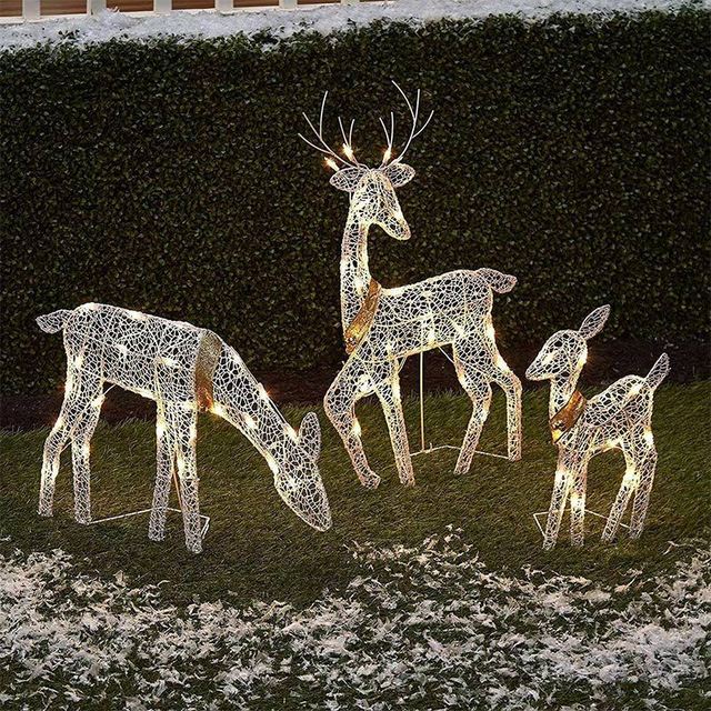 Christmas Iron Deer LED Light